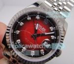 Replica Rolex Datejust D-Red Face SS Case Watch